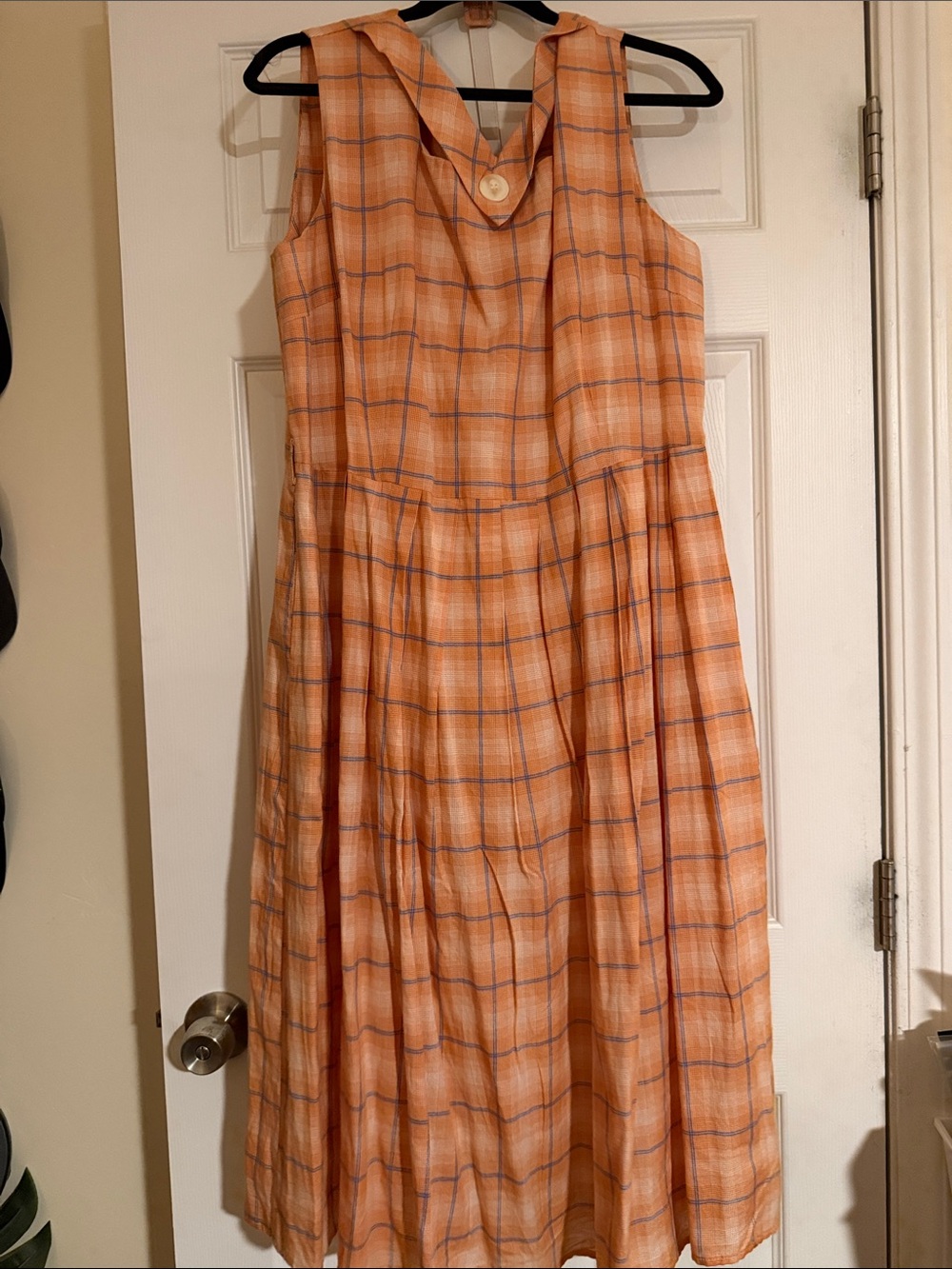 Tatyana Plaid Orange Dress 🍊